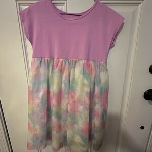 Wonder Nation Pink and Pastel Tie-Dye Dress